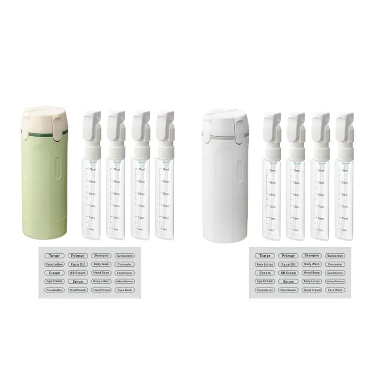 4-in-1 auslaufsicheres, drehbares Reisedispenser-Set